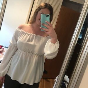 White off the shoulder top!
